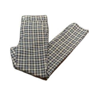 Hollister Black and Cream Plaid Skinny Trouser Pants